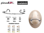 Titanium Nasallang Piercing: Ball, Cone, Spike Nose Chain Ring