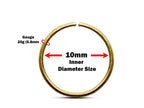 14K Solid Gold Nose Ring: Thin 20 Gauge Piercing Hoop