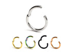 Hinged Segment Ring: Surgical Steel Septum or Nose Piercing