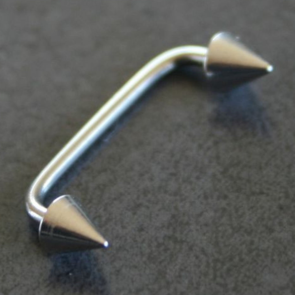 Titanium Spike Surface Piercing: Staple Barbell, Dermal Bar (16g/14g)