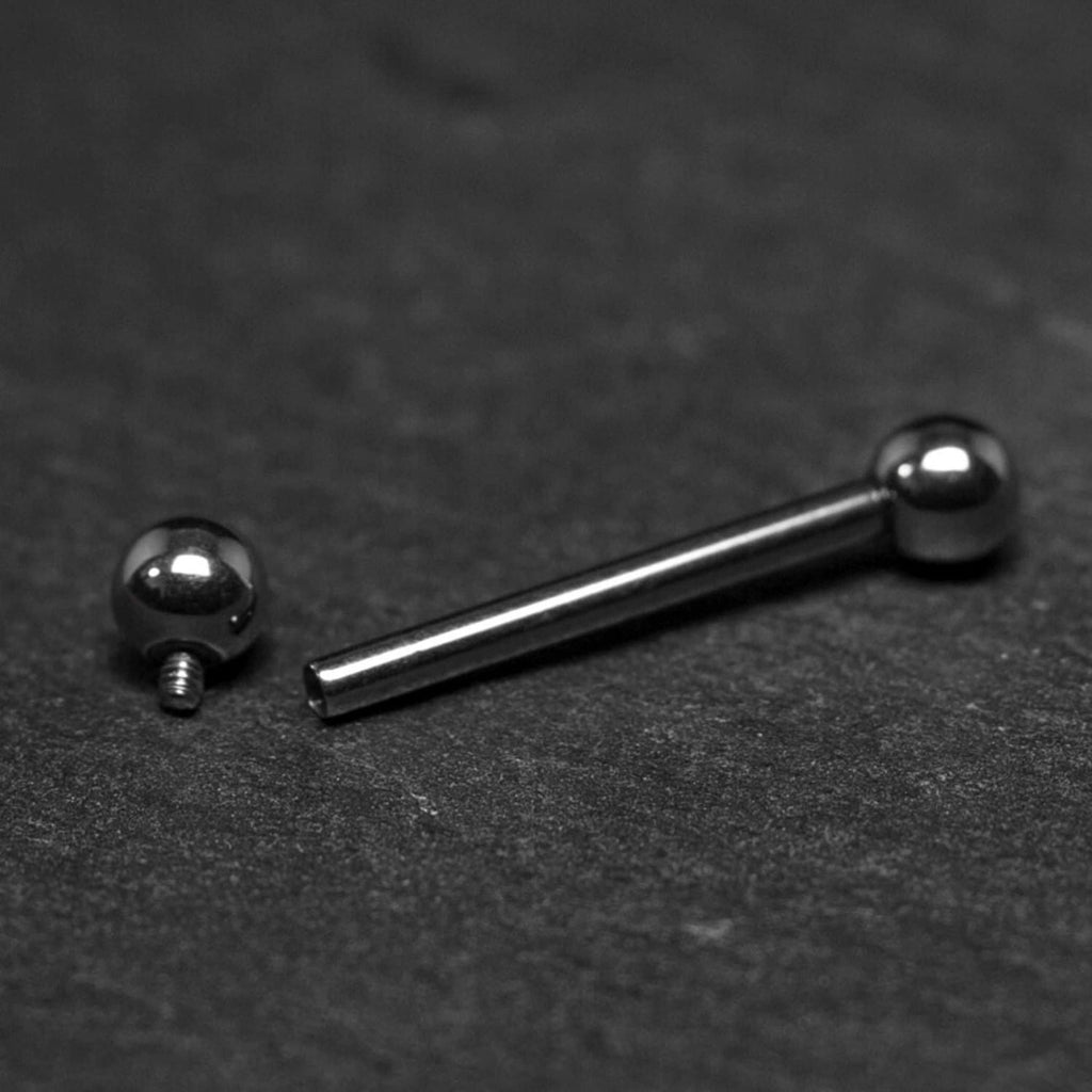 Titanium Barbell Industrial Piercing: Internally Threaded (16g, 14g)