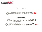 Titanium & Sterling Silver Body Piercing Chain: Handmade Replacement Jewelry