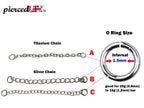 Titanium & Sterling Silver Body Piercing Chain: Handmade Replacement Jewelry
