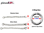 Titanium & Sterling Silver Body Piercing Chain: Handmade Replacement Jewelry