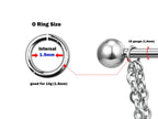 Titanium & Sterling Silver Body Piercing Chain: Handmade Replacement Jewelry