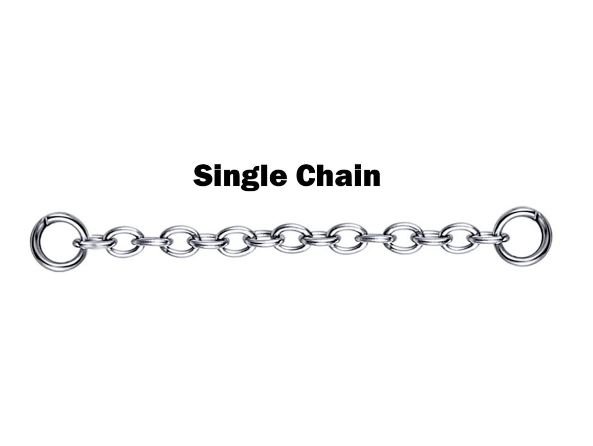 Titanium Nasallang Piercing: Multi Crystal Ball Nose Chain
