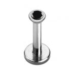Titanium Crystal Lip Labret Stud: Internally Threaded Piercing (16g, 14g)