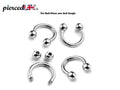 Surgical Steel Horseshoe Septum Ring: Circular Barbell (18g-14g, 6mm-16mm)