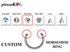 Horseshoe Septum Ring: Custom Barbell Piercing, 16g/14g