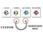 Horseshoe Septum Ring: Custom Barbell Piercing, 16g/14g