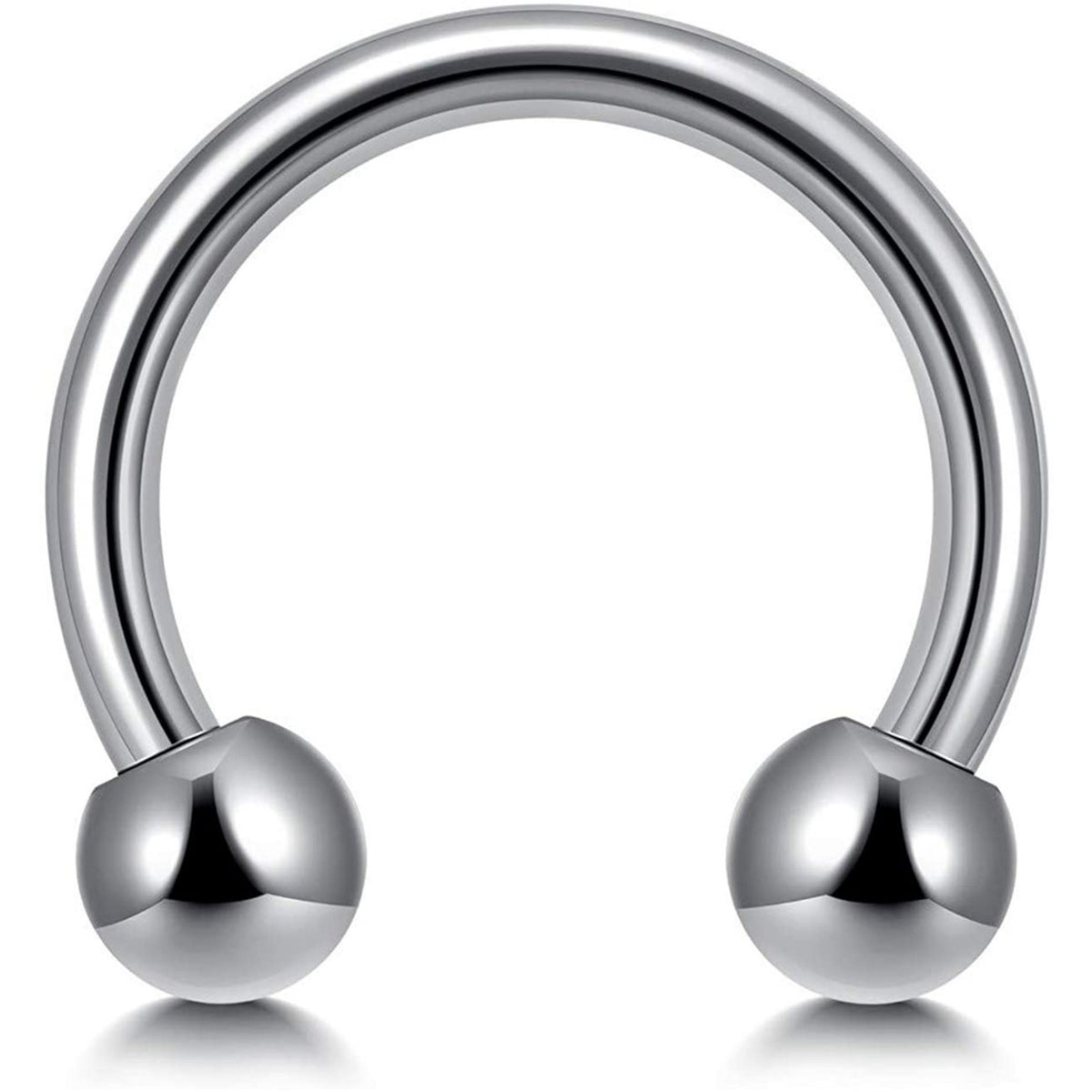 Horseshoe Septum Ring: Custom Barbell Piercing, 16g/14g