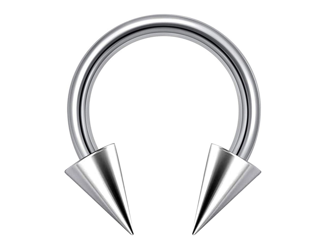 Horseshoe Septum Ring: Custom Barbell Piercing, 16g/14g