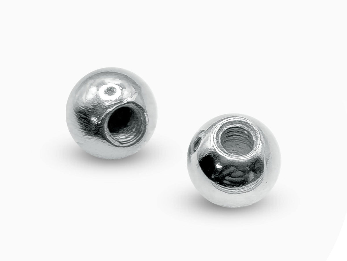 14K White Gold Threaded Piercing Ball Replacement: Handmade Body Jewelry