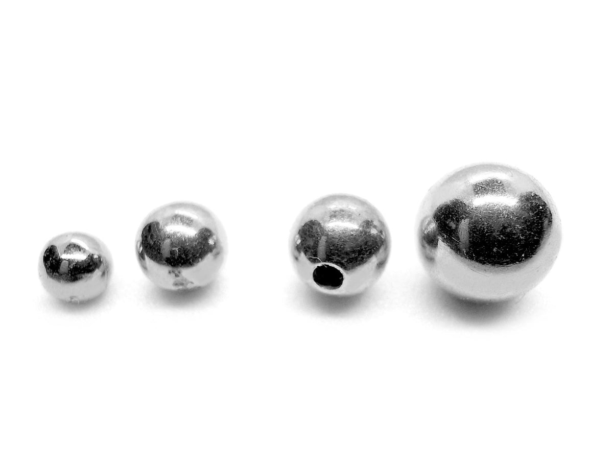 14K White Gold Threaded Piercing Ball Replacement: Handmade Body Jewelry
