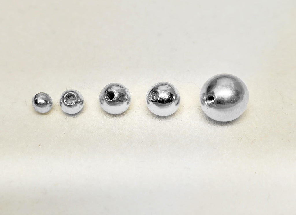14K White Gold Threaded Piercing Ball Replacement: Handmade Body Jewelry