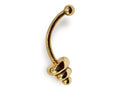 14K Gold Eyebrow Barbell: Unique Cone Body Piercing 16G