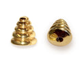 14K Gold Tiered Pyramid Spike: 16G Body Piercing Jewelry