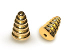 14K Gold Tapered Spiral Piercing Part: 16G Labret, Nipple Barbell