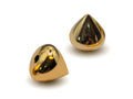 14K Solid Gold Round Cone End: 16G Body Piercing Jewelry