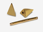 14K Gold Spike Nipple Barbell: 16G Body Piercing Jewelry