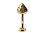 14K Gold Cone Labret Stud: 16G Lip & Tragus Piercing