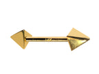 14K Gold Pyramid Barbell: 14G Nipple Piercing Jewelry