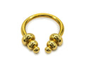 14K Gold Septum Horseshoe Barbell: Unique Lip/Nose Piercing (14G)