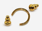 14K Gold Septum Horseshoe Barbell: Unique Lip/Nose Piercing (14G)