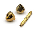 14K Gold Nipple Barbell: 16G Cone End Body Piercing