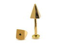 14K Gold Spike Labret Stud: Pyramid Lip Piercing, 16G