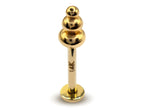 14K Gold Labret Stud: Unique Lip & Tragus Piercing Jewelry