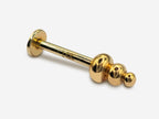 14K Gold Labret Stud: Unique Lip & Tragus Piercing Jewelry