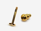 14K Gold Labret Stud: Unique Lip & Tragus Piercing Jewelry