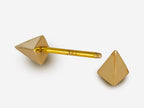 14K Gold Spike Barbell Piercing: 16G Nipple Jewelry