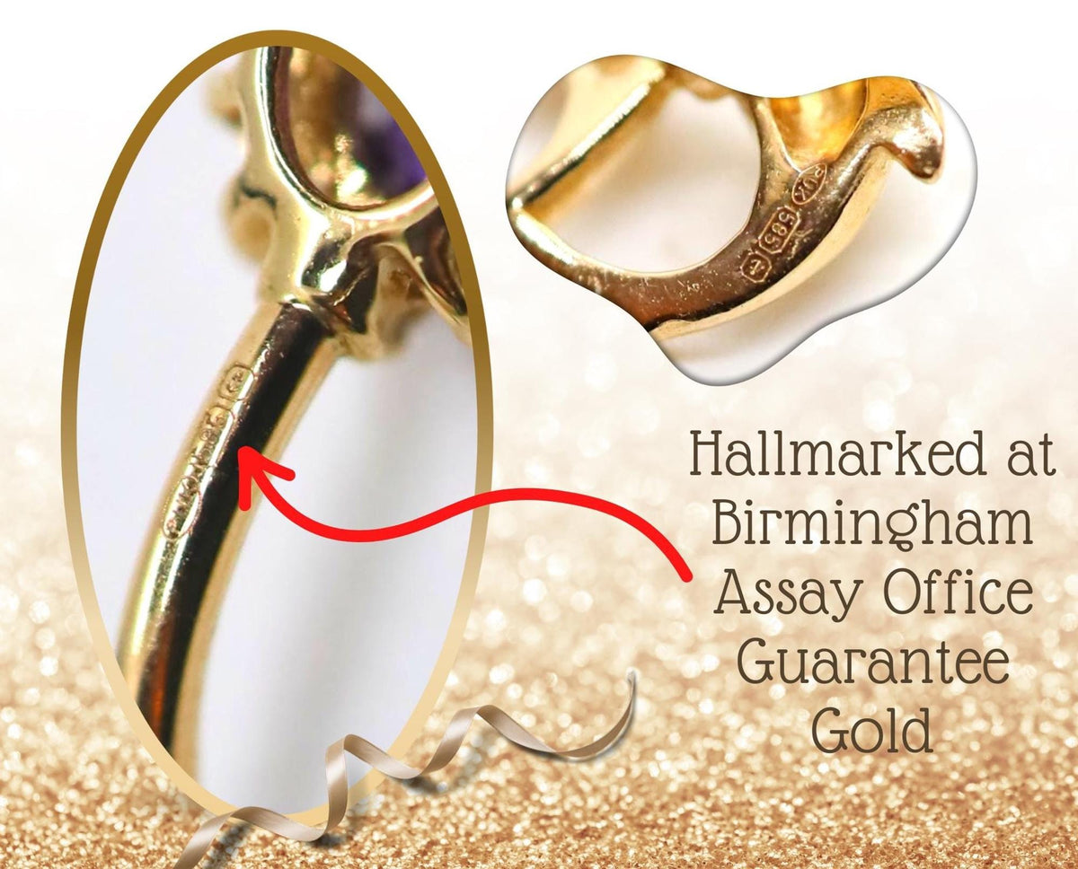 14K Gold Septum Ring: 16G Horseshoe Barbell with Dumbbell Design