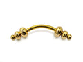 14K Gold Eyebrow Piercing: Unique Curved Barbell, 14G Body Jewelry