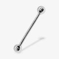 14K White Gold Industrial Barbell Piercing: 14G/16G Scaffold Earring