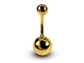 14K Solid Gold Belly Ring: Lightweight Navel Piercing, 14G