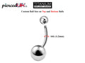 Titanium Belly Bar: 16g Curved Barbell Piercing with Custom Ball