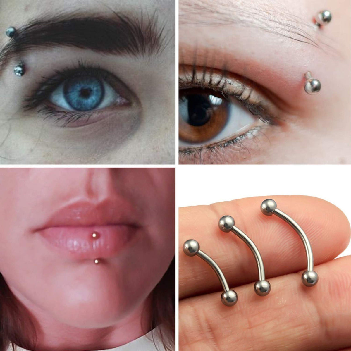 Titanium Belly Bar: 16g Curved Barbell Piercing with Custom Ball