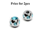 Multi Crystal Ball Attachment: Surgical Steel Piercing Parts (2pcs)