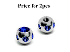 Multi Crystal Ball Attachment: Surgical Steel Piercing Parts (2pcs)