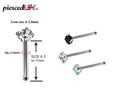 CZ Crystal Nose Bone Stud: 18g Surgical Steel Nose Pin