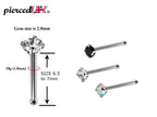 CZ Crystal Nose Bone Stud: 18g Surgical Steel Nose Pin