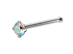 CZ Crystal Nose Bone Stud: 18g Surgical Steel Nose Pin