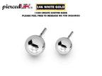 14K White Gold Piercing Ball Replacement: Internally Threaded Body Jewelry