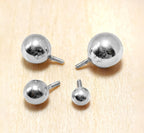 14K White Gold Piercing Ball Replacement: Internally Threaded Body Jewelry