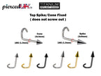 Cone Spike Nose Stud: 18G Titanium Nostril Screw