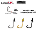 Cone Spike Nose Stud: 18G Titanium Nostril Screw