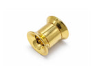 Silver Double Plug Screw Ear Gauges Stretching Kit - (1 piece)